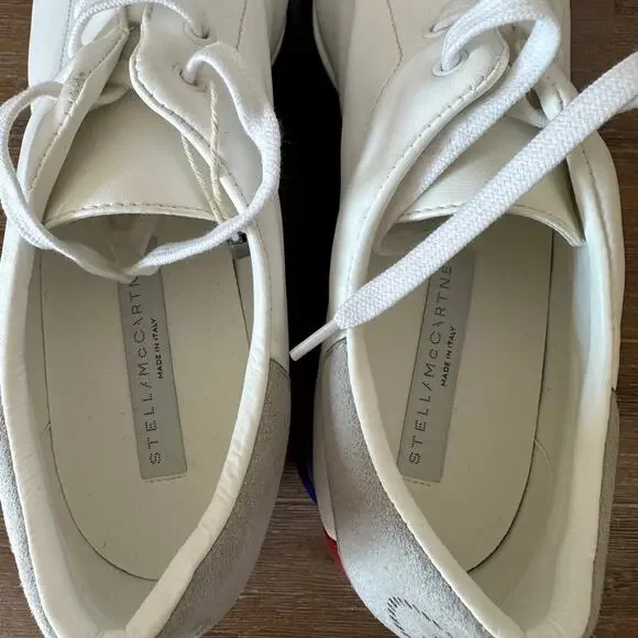 Stella McCartney Sneak Elyse Platforms, Red White and Blue, size 40.5 US10.5 NIB - Picture 11 of 15